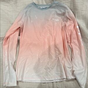 Columbia Pink and White Long Sleeve Shirt